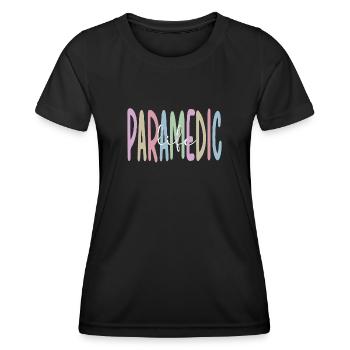 Notfallsanitäter Paramedic Rettungssanitäter - Frauen Funktions-T-Shirt - Schwarz - Vorne - AI Model Female 172 light (172cm)