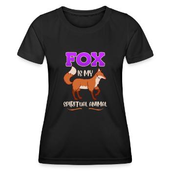 Fox is my Spirit Animal Fuchs - Women's Functional T-Shirt - black - Front - AI Model Female 172 light (172cm)