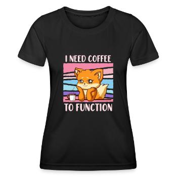 Coffee drinker i need coffee ladies - Women's Functional T-Shirt - black - Front - AI Model Female 172 light (172cm)