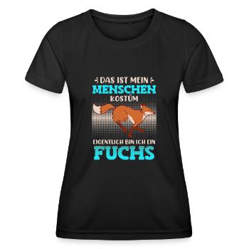 Das ist mein Menschen Kostüm - Frauen Funktions-T-Shirt - Schwarz - Vorne - AI Model Female 172 light (172cm)