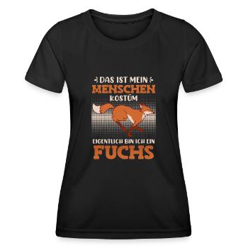 Das ist mein Menschen Kostüm - Frauen Funktions-T-Shirt - Schwarz - Vorne - AI Model Female 172 light (172cm)