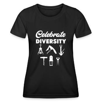 Sommelier Wine Drinking Tasting - Frauen Funktions-T-Shirt - Schwarz - Vorne - AI Model Female 172 light (172cm)