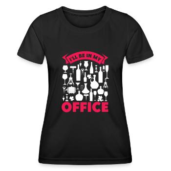 Dégustation de vin de sommelier - T-shirt sport Femme - noir - Devant - AI Model Female 172 light (172cm)
