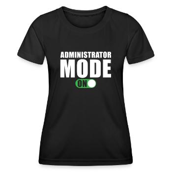 Administrator Modus Ein - Frauen Funktions-T-Shirt - Schwarz - Vorne - AI Model Female 172 light (172cm)
