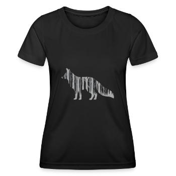 Forêt de renards - T-shirt sport Femme - noir - Devant - AI Model Female 172 light (172cm)