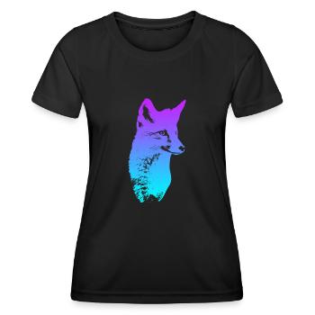 Fuchskopf Fuchs Fuchsjagd Jäger - Frauen Funktions-T-Shirt - Schwarz - Vorne - AI Model Female 172 light (172cm)