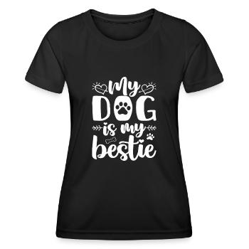 Mon chien est mon meilleur ami - T-shirt sport Femme - noir - Devant - AI Model Female 172 light (172cm)