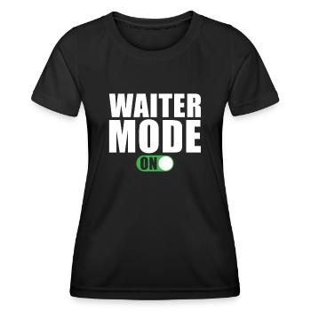 Restaurant à service serveur Mode One - T-shirt sport Femme - noir - Devant - AI Model Female 172 light (172cm)
