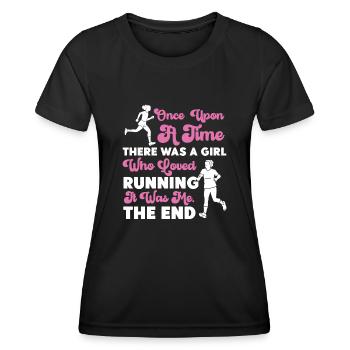 Running Runner Half Marathon Girl - Women's Functional T-Shirt - black - Front - AI Model Female 172 light (172cm)