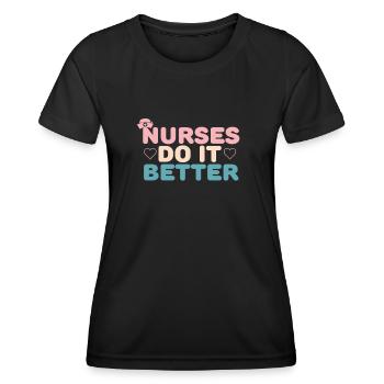 Health and Nurse - Women's Functional T-Shirt - black - Front - AI Model Female 172 light (172cm)