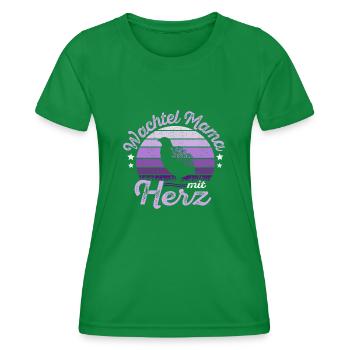 Wachtel Wachtel Mama mit Herz Wachtelflüsterin - Frauen Funktions-T-Shirt - Kelly Green - Vorne - AI Model Female 172 dark (172cm)