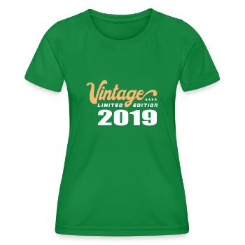 Vintage Birthday Birthday Retro 2019 Limited - Women's Functional T-Shirt - kelly green - Front - AI Model Female 172 dark (172cm)