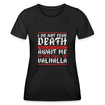 Erwarte Mich In Walhalla - Frauen Funktions-T-Shirt - Schwarz - Vorne - AI Model Female 172 light (172cm)