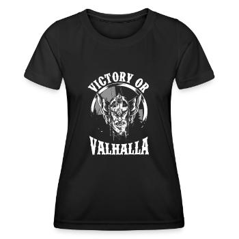 Sieg Oder Walhalla wikinger - Frauen Funktions-T-Shirt - Schwarz - Vorne - AI Model Female 172 light (172cm)