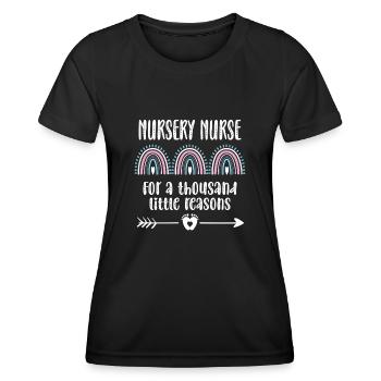 Stolze Neugeborenen-Krankenschwester Geschenk - Frauen Funktions-T-Shirt - Schwarz - Vorne - AI Model Female 172 light (172cm)