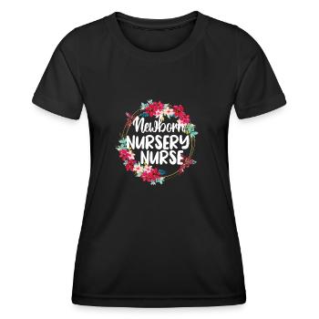 Beste Neugeborenen-Krankenschwester Geschenk - Frauen Funktions-T-Shirt - Schwarz - Vorne - AI Model Female 172 light (172cm)
