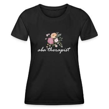 Thérapeute floral - T-shirt sport Femme - noir - Devant - AI Model Female 172 light (172cm)