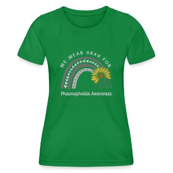 We Wear Gray For Phasmophobia Consciousness - Women's Functional T-Shirt - kelly green - Front - AI Model Female 172 dark (172cm)