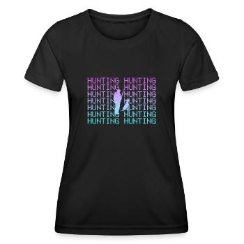 Jäger jagen - Frauen Funktions-T-Shirt - Schwarz - Vorne - AI Model Female 172 light (172cm)
