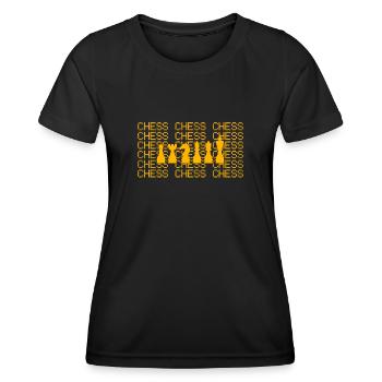 Schach - Frauen Funktions-T-Shirt - Schwarz - Vorne - AI Model Female 172 light (172cm)