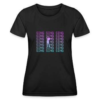 Chanter - T-shirt sport Femme - noir - Devant - AI Model Female 172 light (172cm)