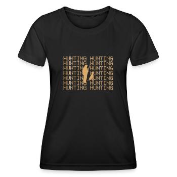 Jäger jagen - Frauen Funktions-T-Shirt - Schwarz - Vorne - AI Model Female 172 light (172cm)