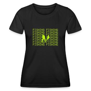 Angling - Women's Functional T-Shirt - black - Front - AI Model Female 172 light (172cm)