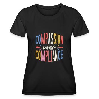 Thérapeute ABA, thérapie ABA, thérapeute, SPEd - T-shirt sport Femme - noir - Devant - AI Model Female 172 light (172cm)