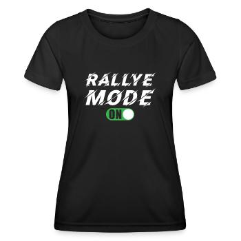 Rallye Rennsport Motorsport Rallye Modus An - Frauen Funktions-T-Shirt - Schwarz - Vorne - AI Model Female 172 light (172cm)