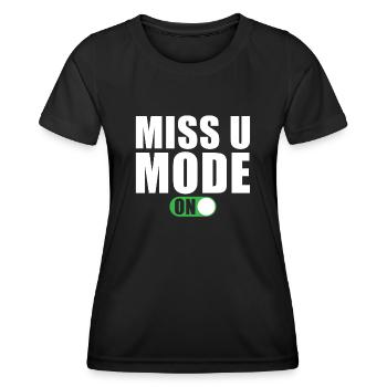 Vermissen Spruch - Frauen Funktions-T-Shirt - Schwarz - Vorne - AI Model Female 172 light (172cm)