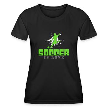 Football - T-shirt sport Femme - noir - Devant - AI Model Female 172 light (172cm)