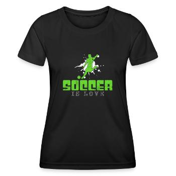Dicton du football - T-shirt sport Femme - noir - Devant - AI Model Female 172 light (172cm)