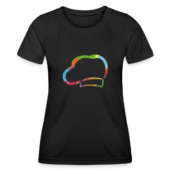 Colorful baker's hat - Women's Functional T-Shirt - black - Front - AI Model Female 172 light (172cm)