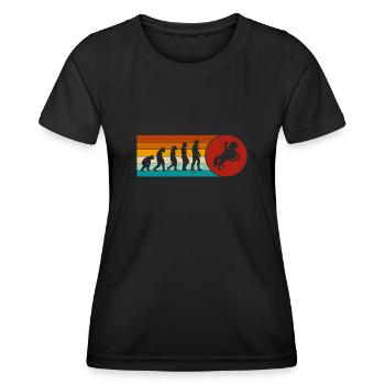 Dressur Reiten Reiten Reiter Reiten - Frauen Funktions-T-Shirt - Schwarz - Vorne - AI Model Female 172 light (172cm)