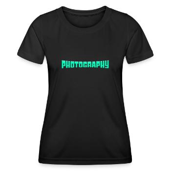 Fotografie - Frauen Funktions-T-Shirt - Schwarz - Vorne - AI Model Female 172 light (172cm)