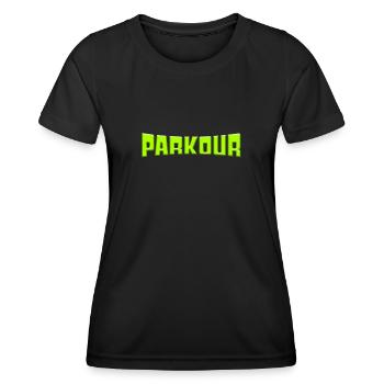 Parkour - T-shirt sport Femme - noir - Devant - AI Model Female 172 light (172cm)