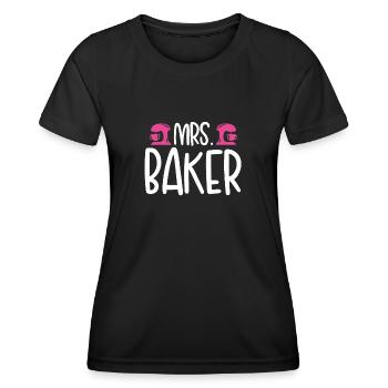 Mrs. Baker - Women's Functional T-Shirt - black - Front - AI Model Female 172 light (172cm)