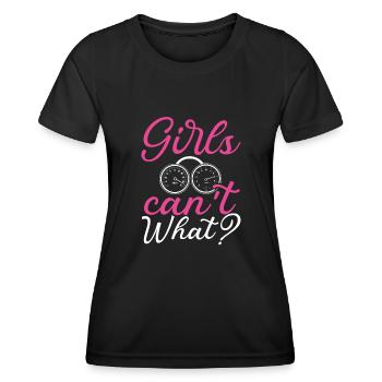 Motorcycle girls can't do what - Women's Functional T-Shirt - black - Front - AI Model Female 172 light (172cm)
