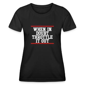 En cas de doute, étouffe - T-shirt sport Femme - noir - Devant - AI Model Female 172 light (172cm)