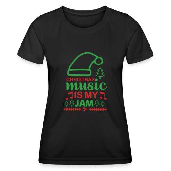 Weihnachtsmusik ist meine Marmelade - Frauen Funktions-T-Shirt - Schwarz - Vorne - AI Model Female 172 light (172cm)