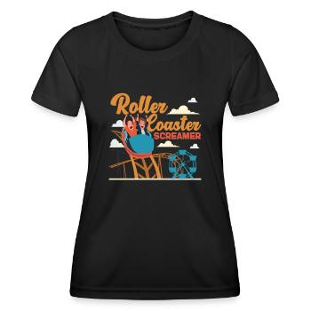 Roller Coaster Roller Coaster - Women's Functional T-Shirt - black - Front - AI Model Female 172 light (172cm)