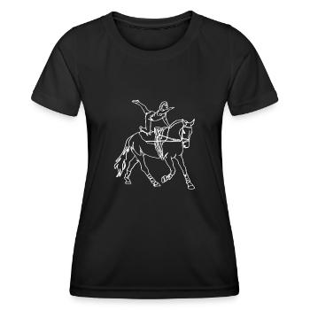 voltige cavalier sauteur - T-shirt sport Femme - noir - Devant - AI Model Female 172 light (172cm)