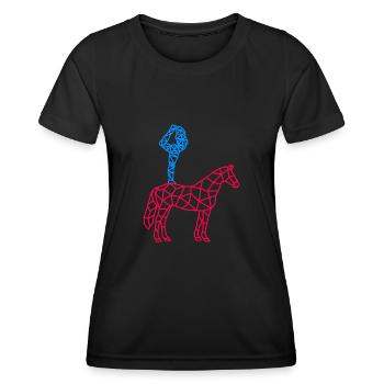 voltige cavalier sauteur - T-shirt sport Femme - noir - Devant - AI Model Female 172 light (172cm)