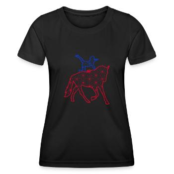 voltige cavalier sauteur - T-shirt sport Femme - noir - Devant - AI Model Female 172 light (172cm)