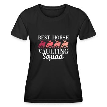 Meilleure équipe de voltige - voltige à cheval - T-shirt sport Femme - noir - Devant - AI Model Female 172 light (172cm)