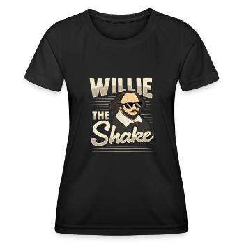 Willi the Shake Shakespeare Literature - Women's Functional T-Shirt - black - Front - AI Model Female 172 light (172cm)