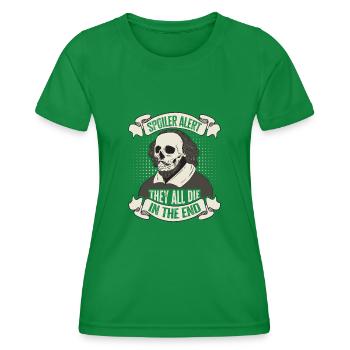 William Shakespeare - T-shirt sport Femme - vert - Devant - AI Model Female 172 dark (172cm)