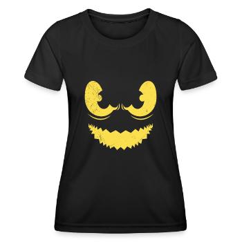 Grusel Maske Halloween - Frauen Funktions-T-Shirt - Schwarz - Vorne - AI Model Female 172 light (172cm)