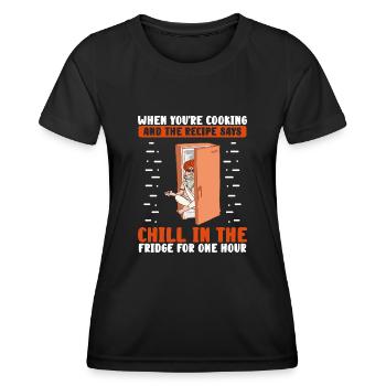 Chill in the fridge - Women's Functional T-Shirt - black - Front - AI Model Female 172 light (172cm)