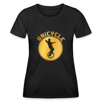 Einrad fahren - Frauen Funktions-T-Shirt - Schwarz - Vorne - AI Model Female 172 light (172cm)
